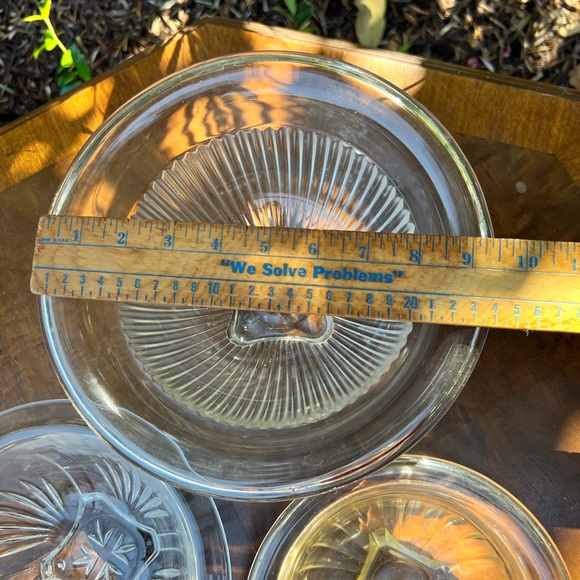 Ribbed vintage set a three stacking bowls with a yellow hint - Picture 6 of 7